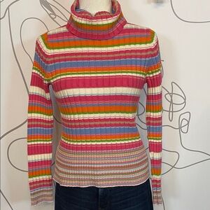 Liz Claiborne- Multicolor Striped Turtleneck Sweater size PS